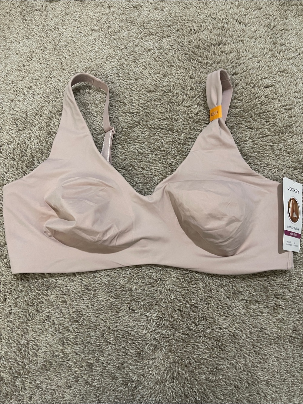NWT- Jockey- 42DD or 44C Microfiber Unlined T-Shirt Bra
